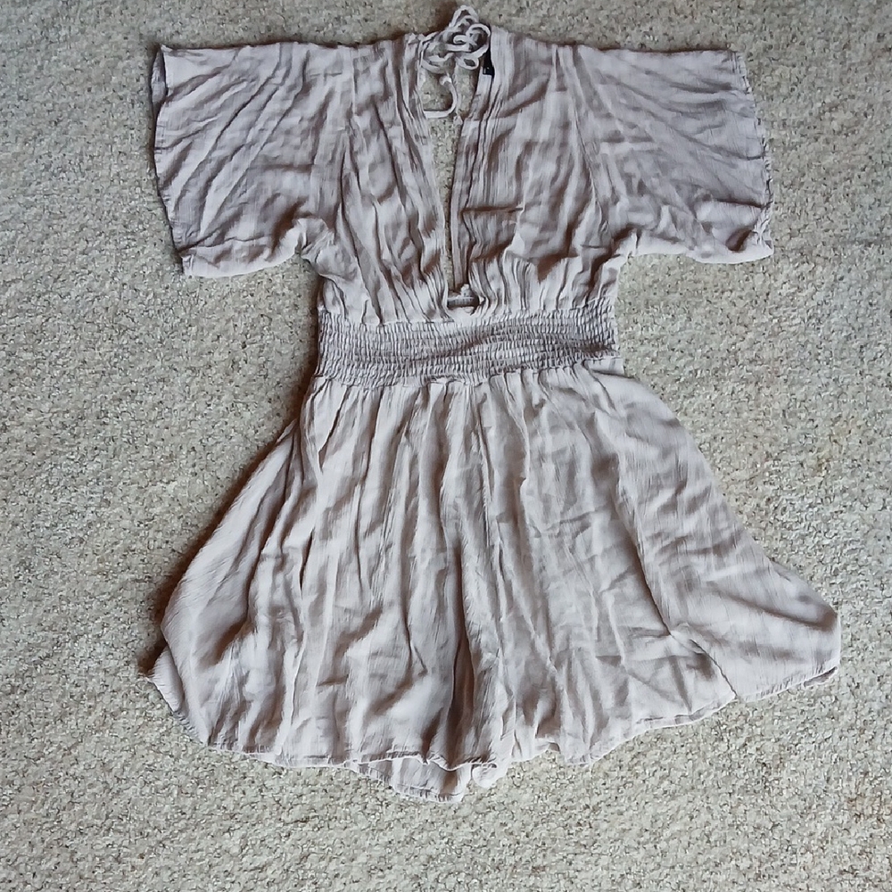 Final Touch Women's Light Gray Romper Shorts